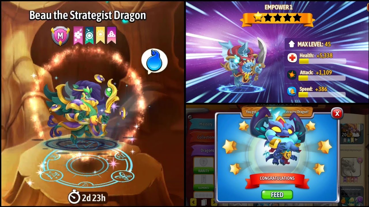 #528. Dragon city | Summon Beau the Strategist Dragon | Hatched High Severed Extractor.
