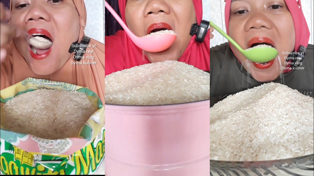DYMA KULINER 💕Kompilasi Shorts💕Makan Beras Mentah #asmr #mukbang @dymaaaaa @Dymakuliner
