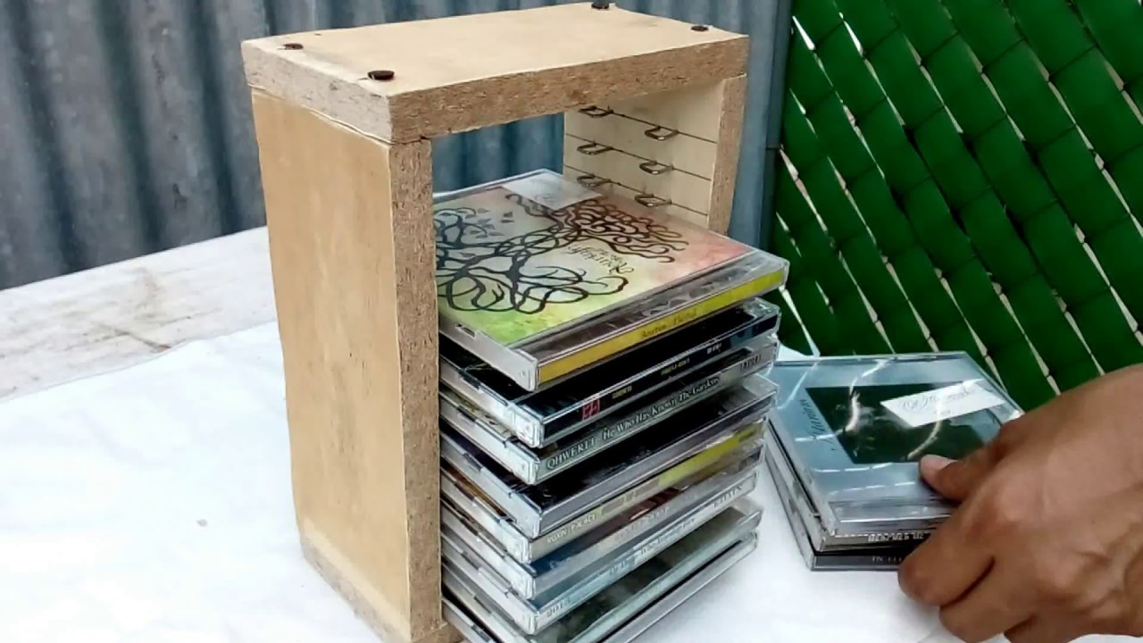 Organizador de CD's con Palet reciclado