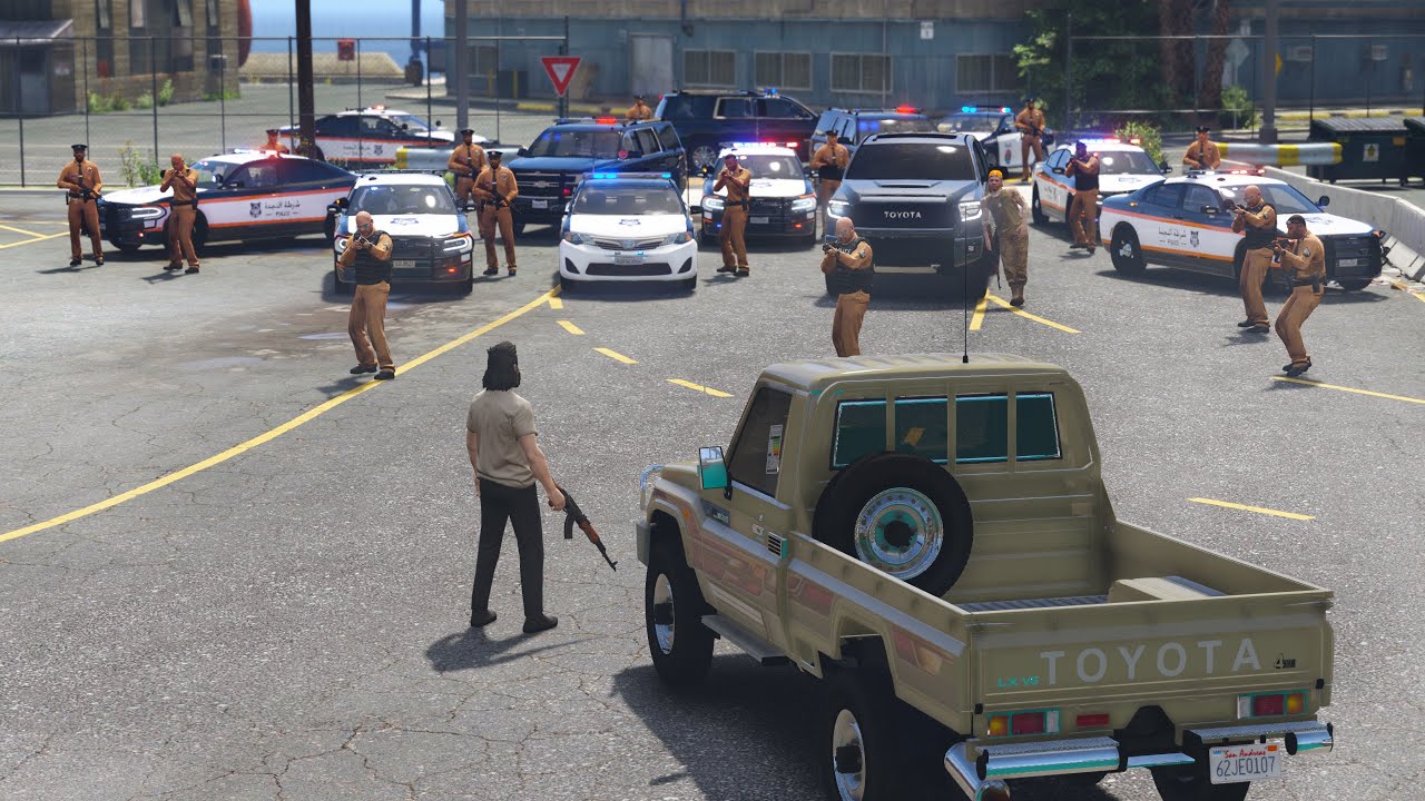 كل الدوريات الأمنية ضده و لكن قاومهم بالشاص فقط !! || الشاص المسروق 13  || قراند 5 - GTA V