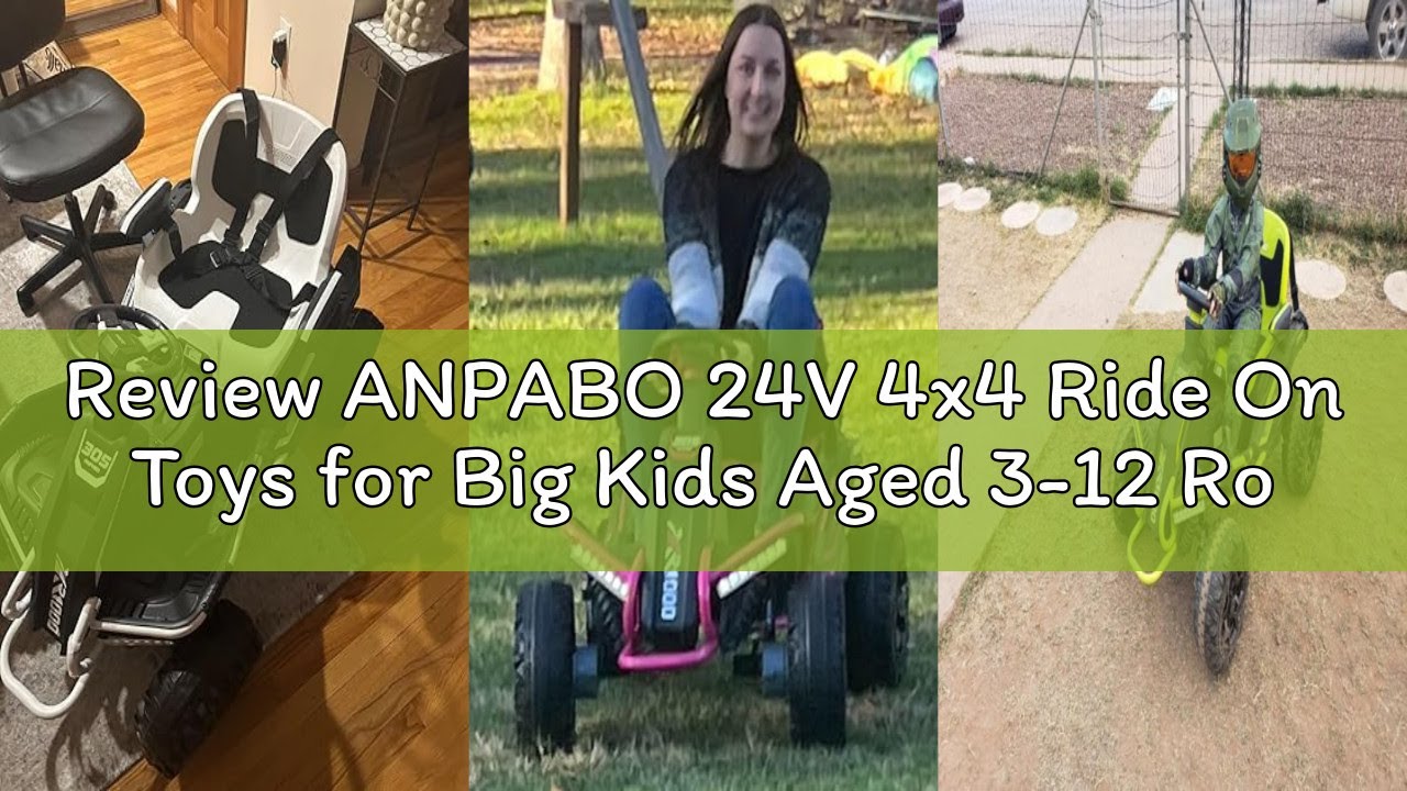 Review ANPABO 24V 4x4 Ride On Toys for Big Kids Aged 3-12 Rose Red-4x200W Motors, 5MPH, Wide Adjusta