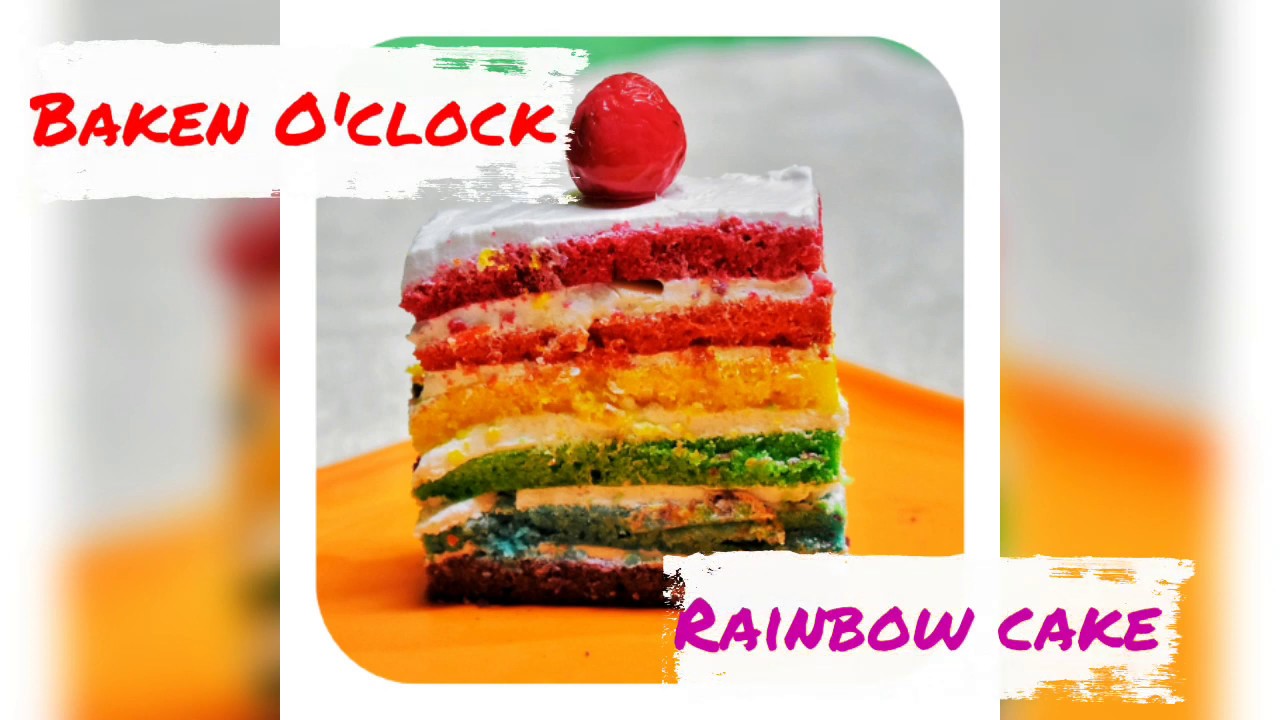 Rainbow cake without oven