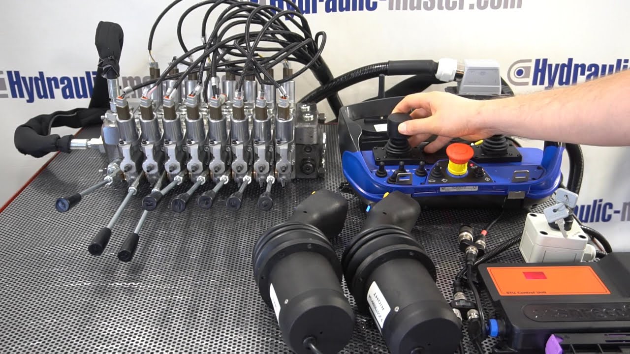 Proportional valve Walvoil DPX LS + Radio Remote Scanreco G3 + 2 proportional Joystick #kesla