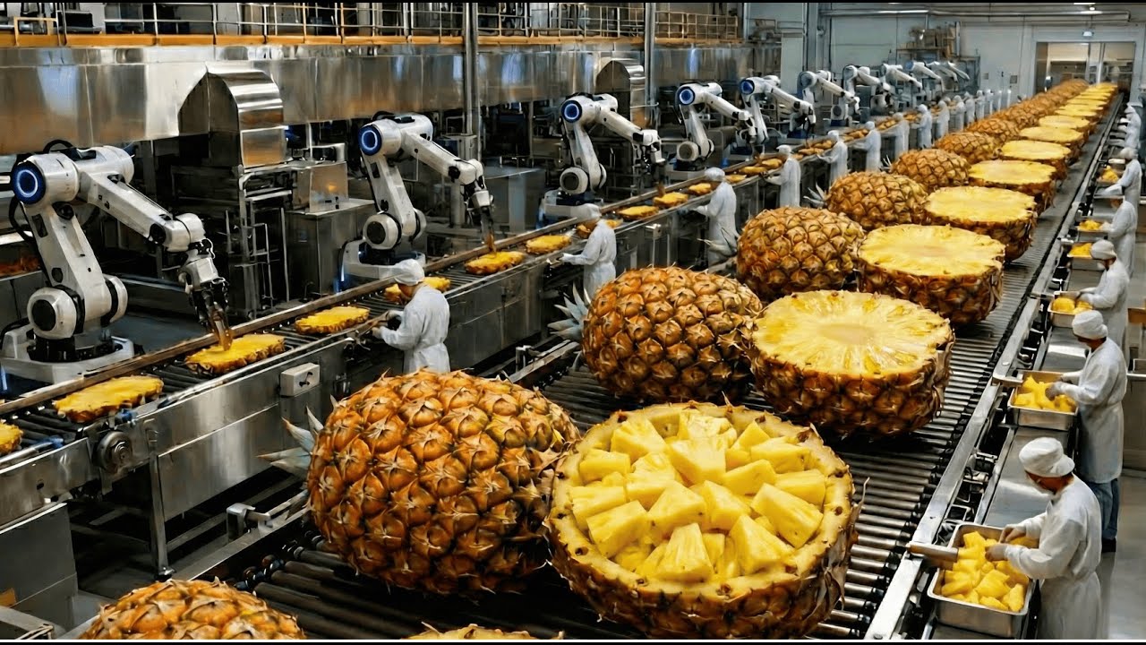Inside a Modern Pineapple Juice Factory: From Whole Pineapples to Bottled Golden Juice (Full Process