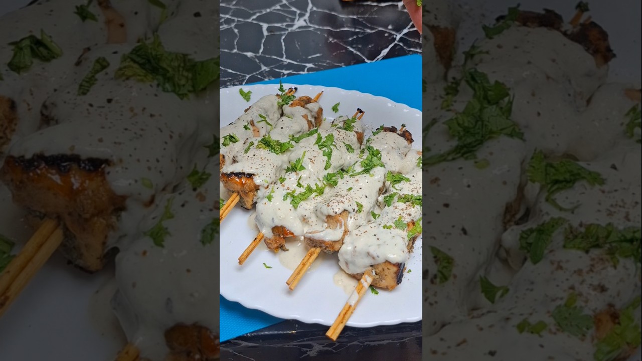 chicken Malai Boti Recipe with Sauce