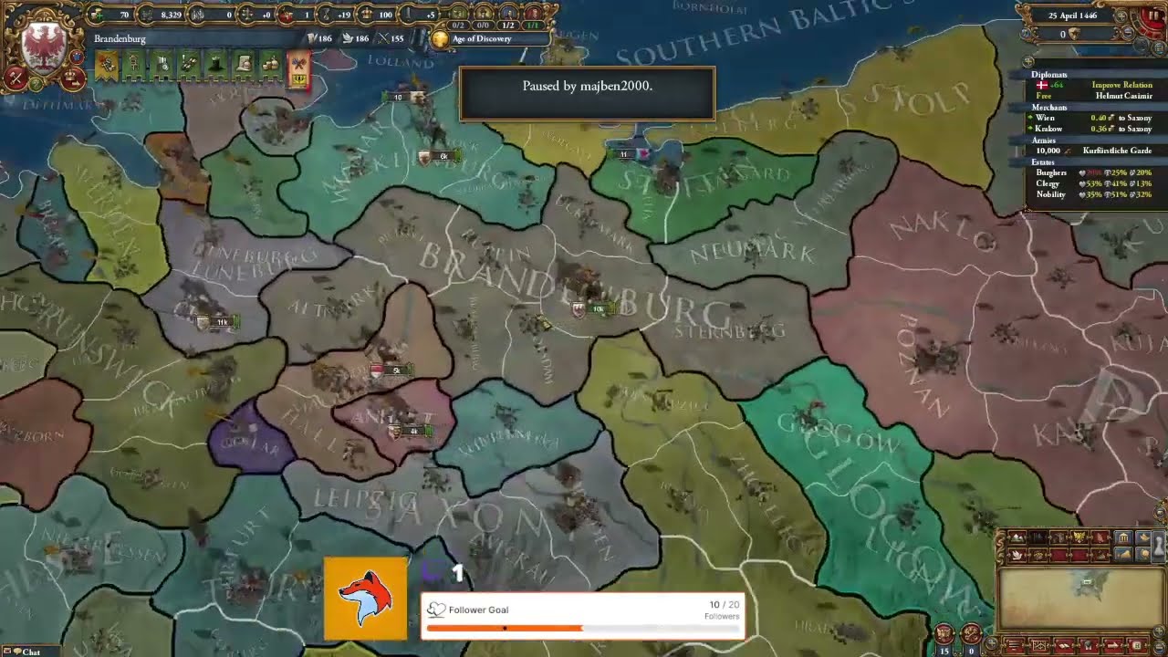 Ne haljunk meg Brandenburggal CHALLENGE 1 | Europa Universalis 4