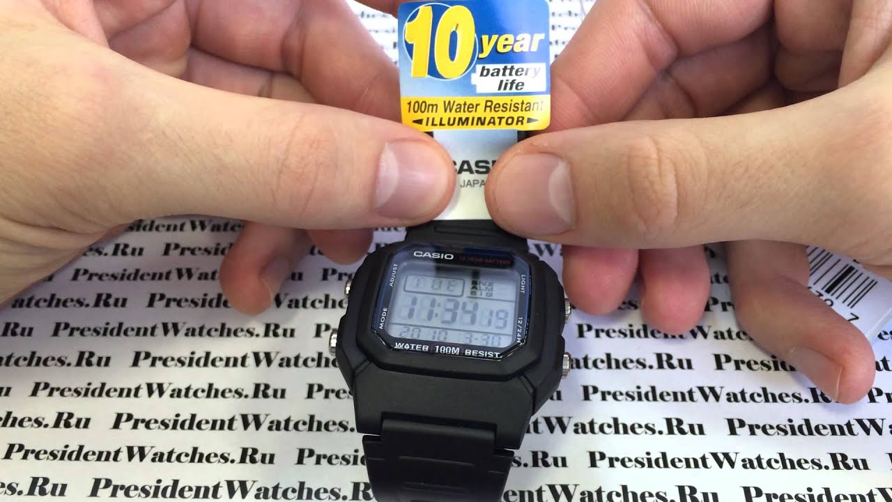 Часы Casio Illuminator W-800H-1A - видео обзор недорогих Casio | Watch-Forum.RU