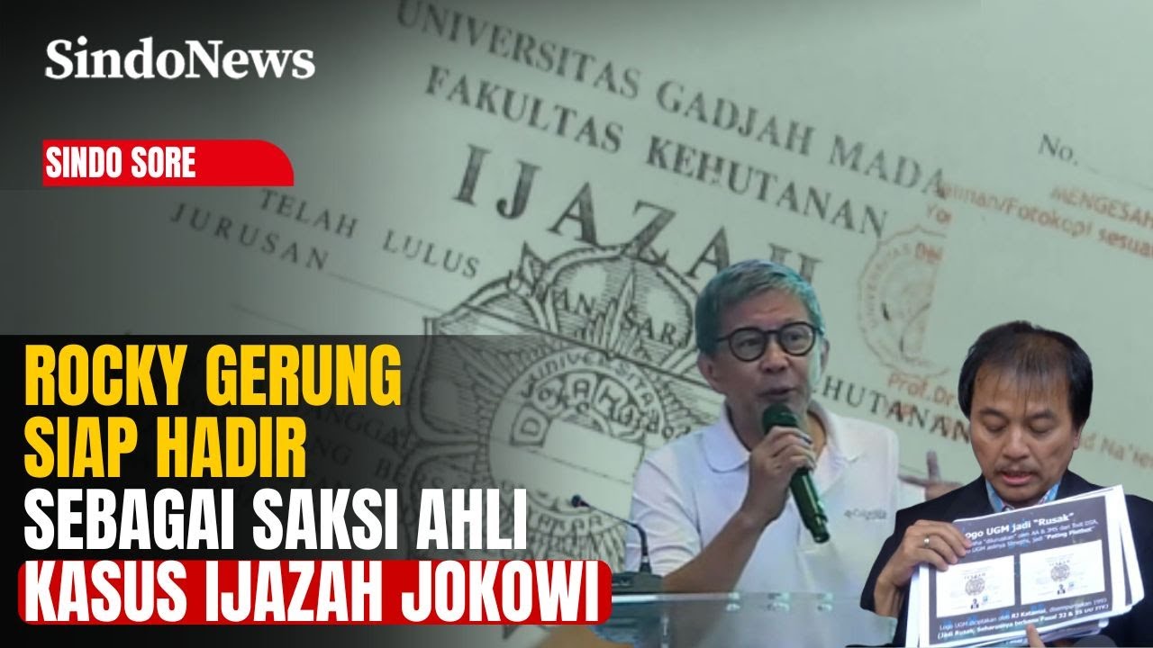 Kasus Ijazah Jokowi Kembali Memanas, Rocky Gerung Siap Hadir sebagai Saksi Ahli | Sindo Sore | 21/01