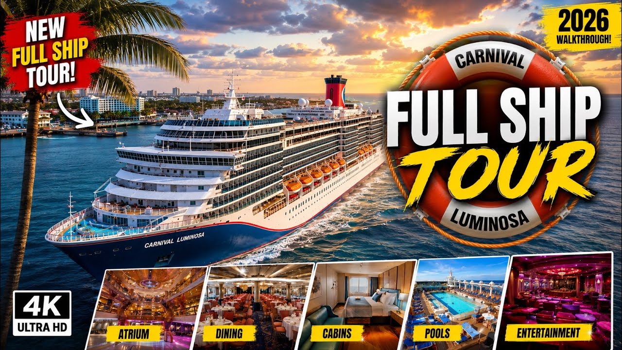[4K] Cruise Ship Tour | Carnival Luminosa - Complete Ship Walkthrough 2026