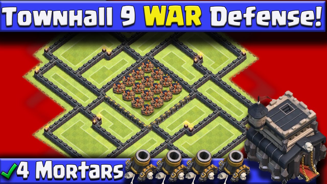 Clash of Clans: Townhall 9 War Base | 