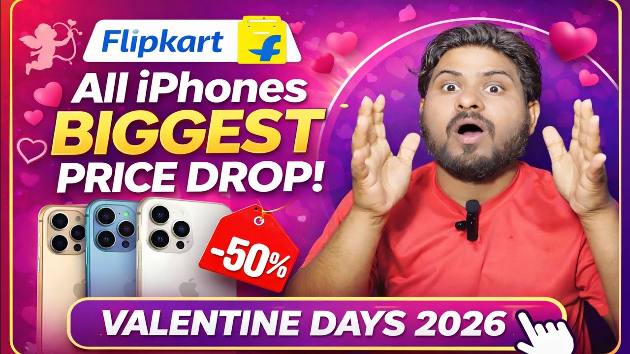 All IPhones biggest Price drop in flipkart Valentine days 2026 | Flipkart new sale start