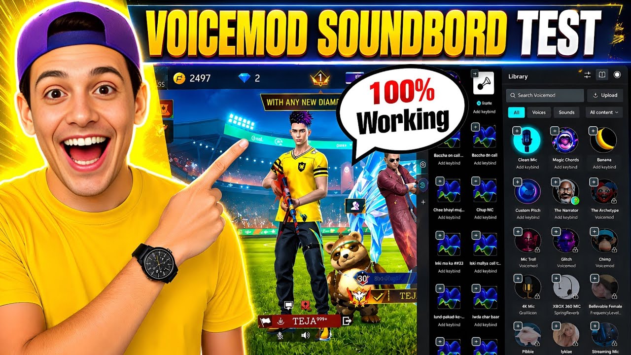 I Tried VoiceMod Voice Changer In Free Fire 🤓 Best Prank App For Free Fire 🔥 Nalla Free Fire