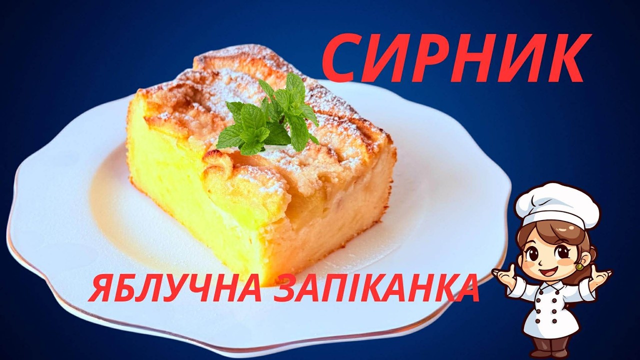 Творожная запеканка с яблоками🍏🍎💥#готуємзяною