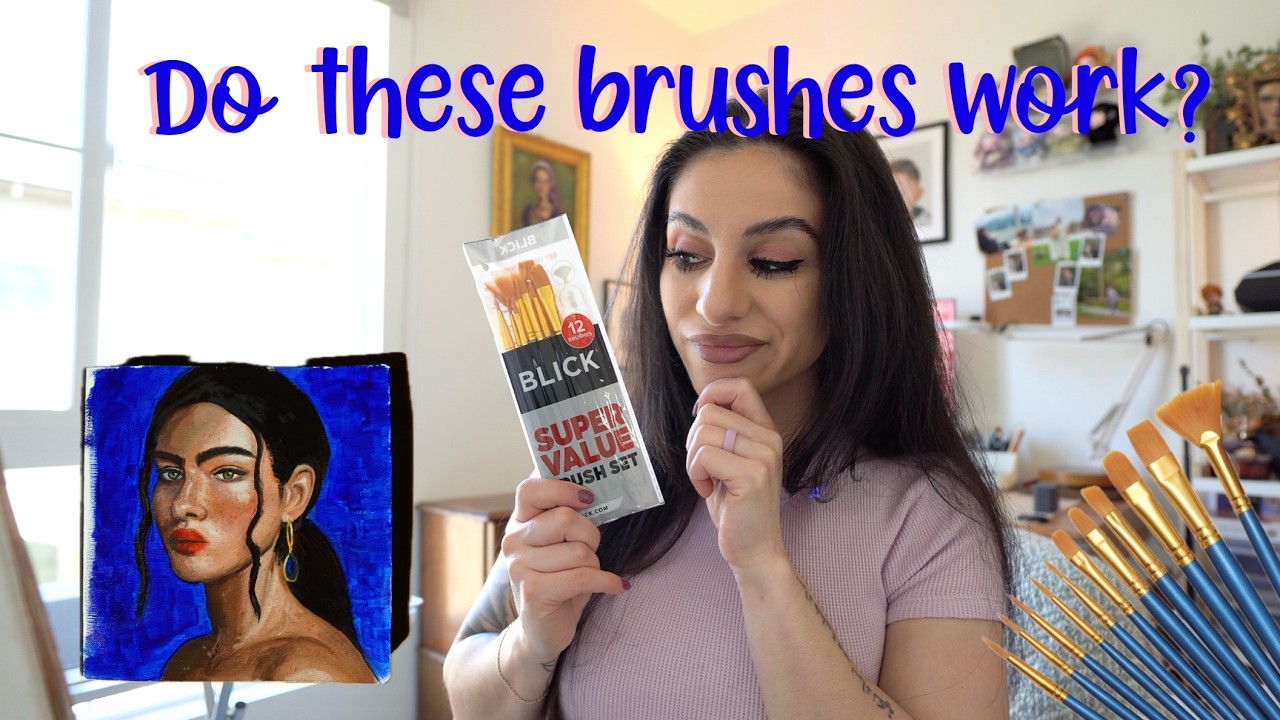 Are These Cheap Brushes Worth It? | Blick Super Value Brush Review | Painting & Chatting