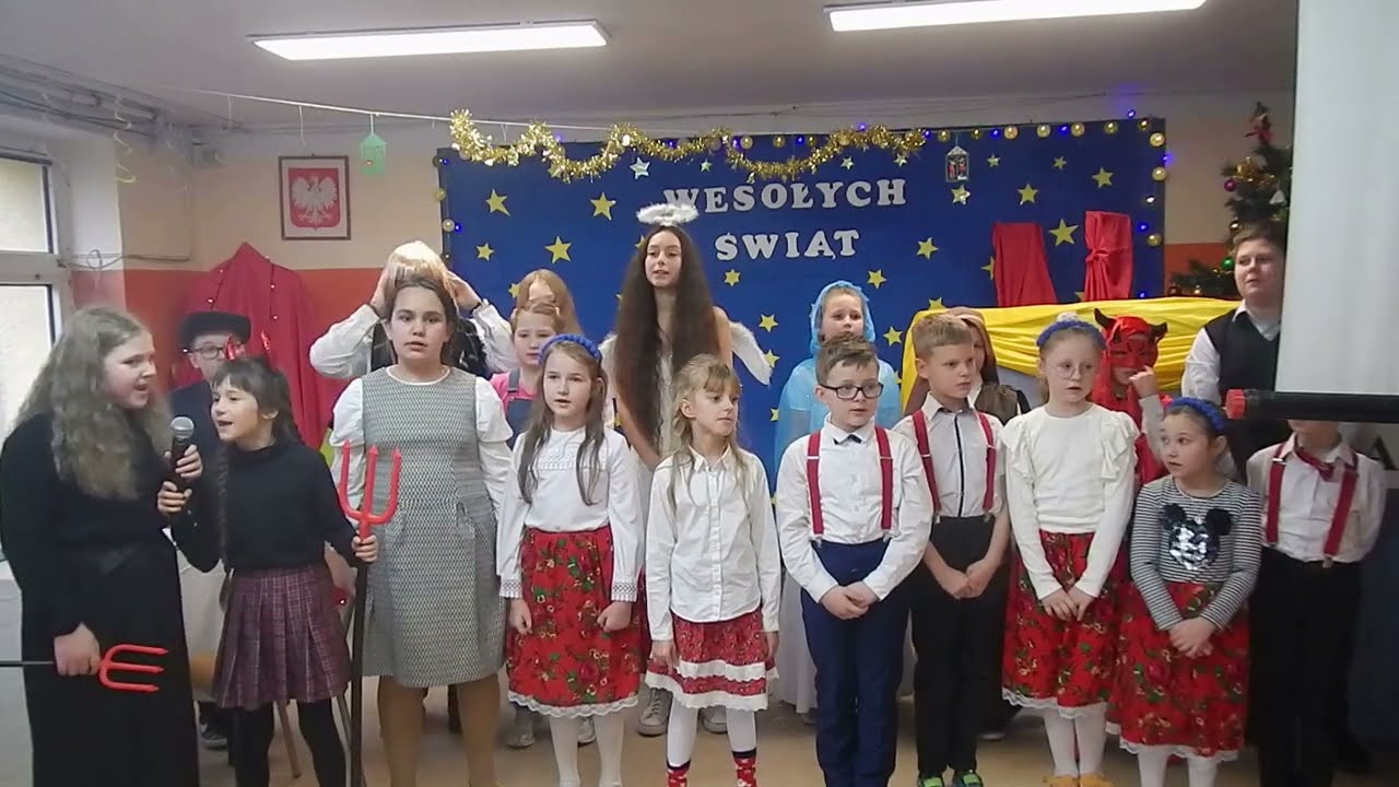 SP Krzywin, jasełka koła teatralnego (22.12.2022 r.)