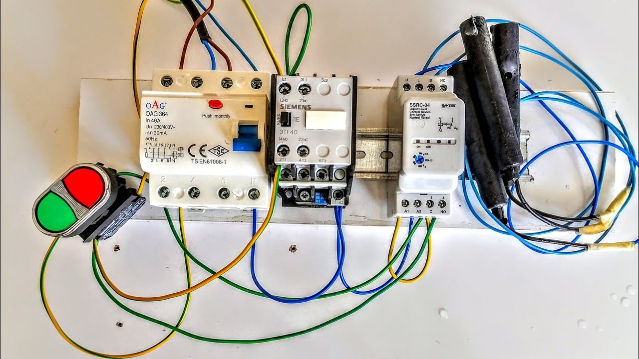 Sıvı Seviye Kontrol Rölesi Bağlantısı nasıl yapılır, Seviye  Elektrod  bağlantısı ve Pano montajı.