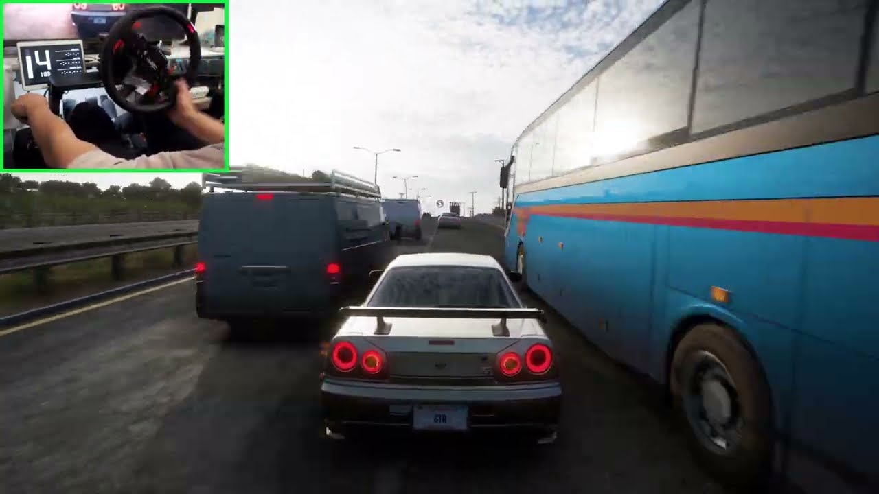 550 HP Skyline GTR R34 VSPEC II Convoy | FH5 Wheel Gameplay | 4K | #fanatec #gameplay #gaming