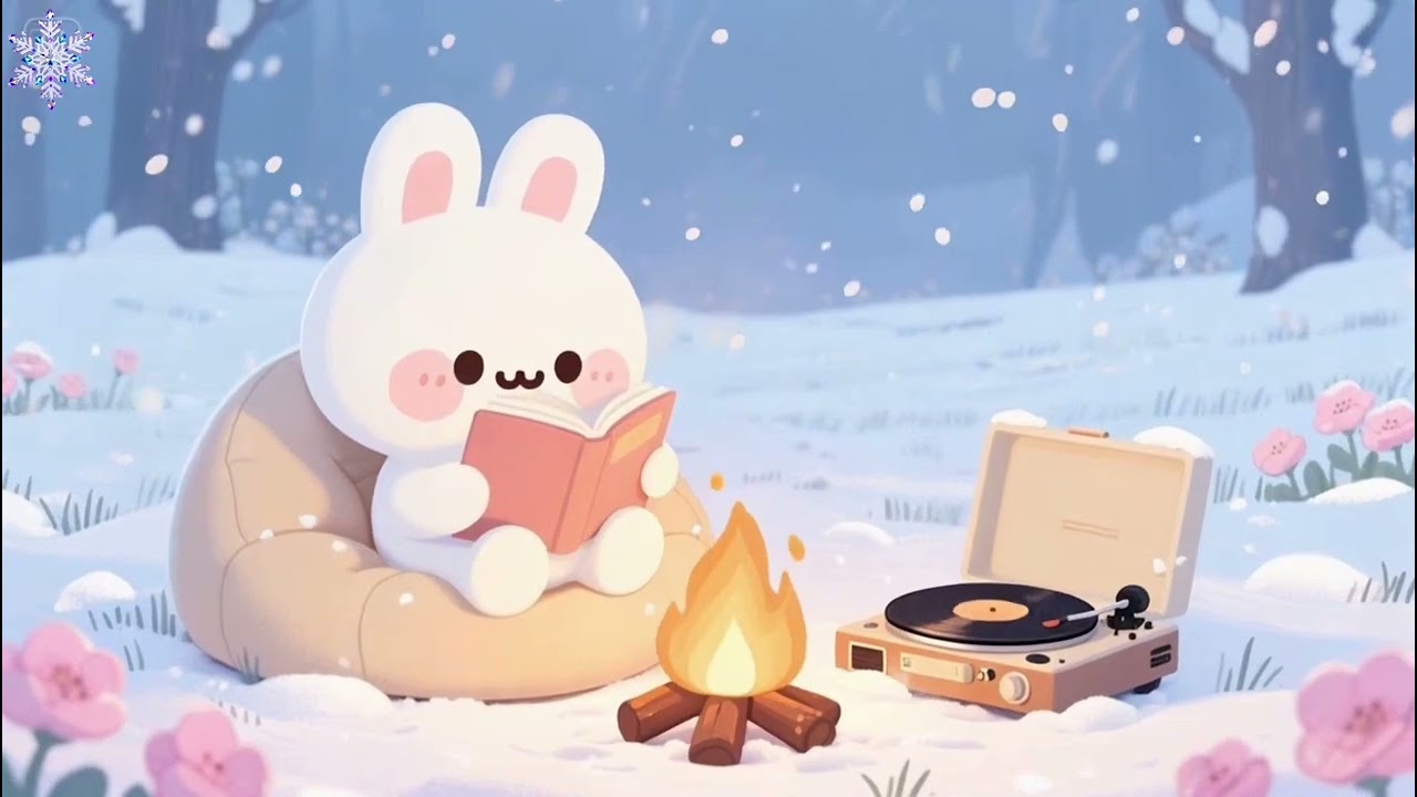 Study with Me: Snowy Day & Warm Fireplace Lofi | Relaxing Lofi Beats
