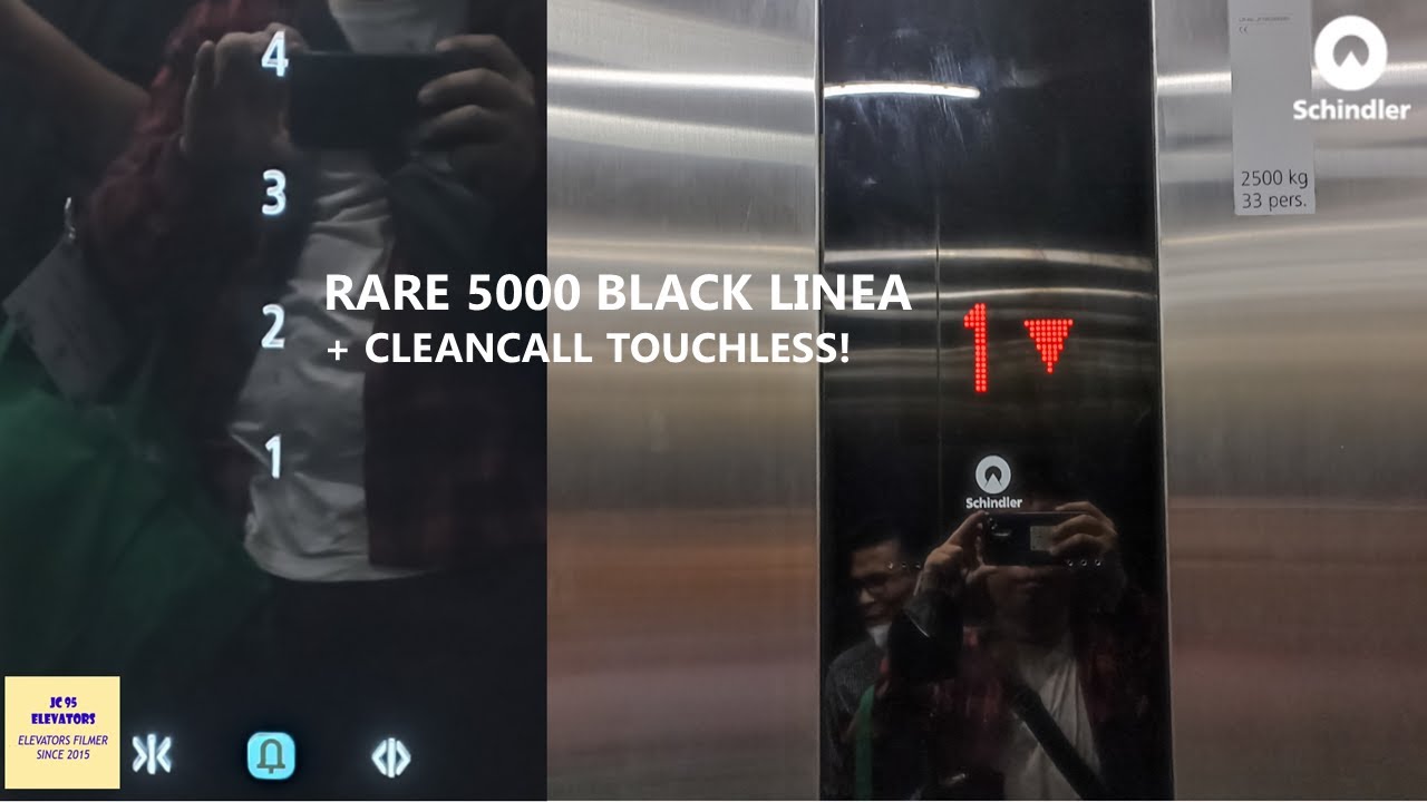 RARE! New Schindler 5000 Black Linea with CleanCall Touchless at Kena Hoone