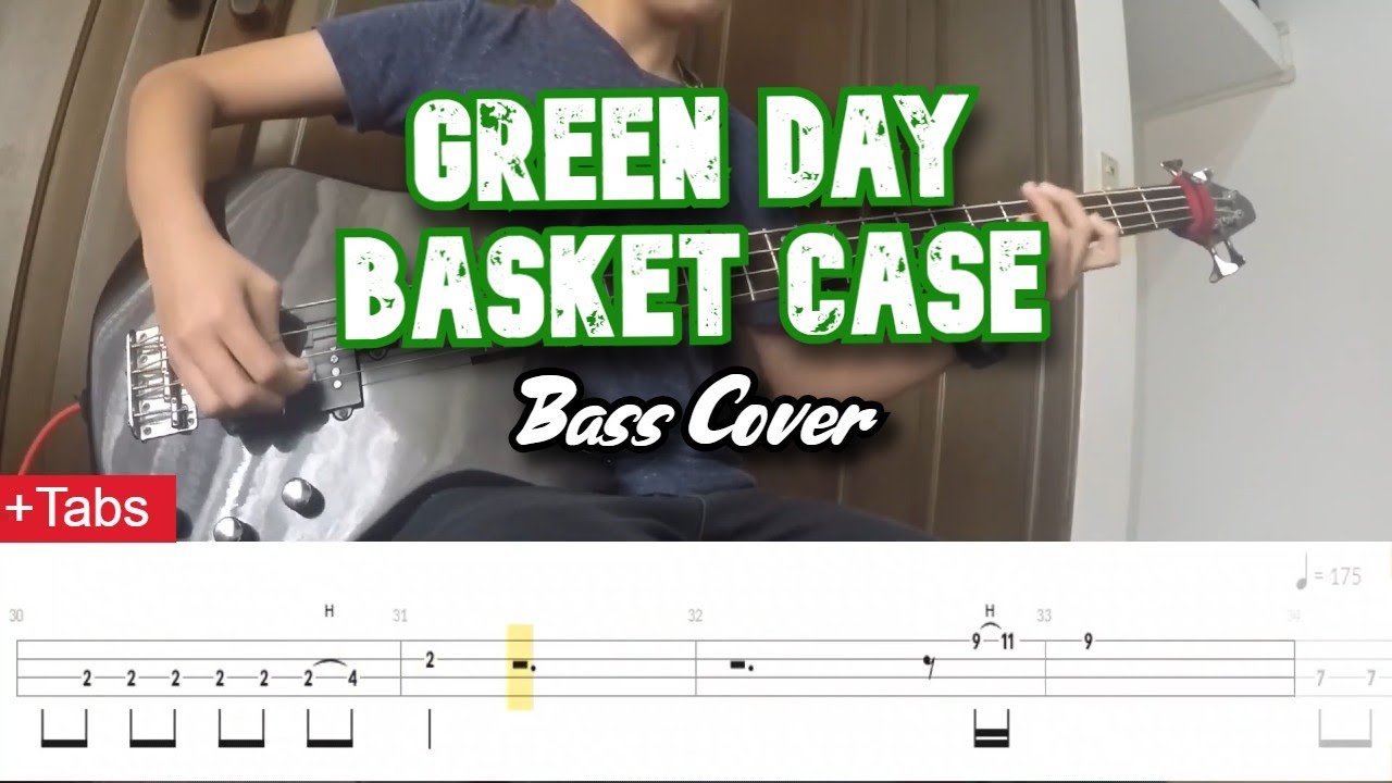 Green Day-Basket case Bass cover (Tabs in video)
