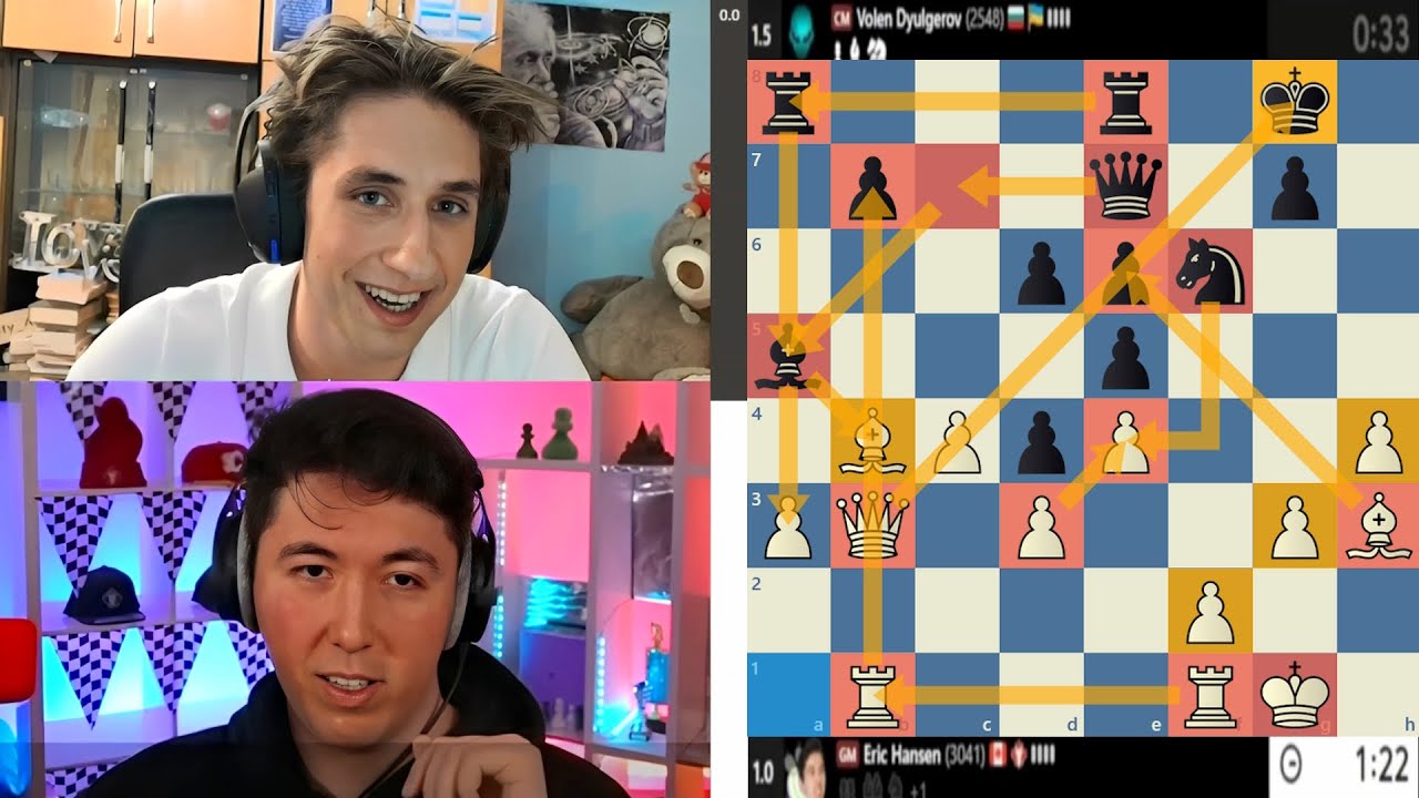 CRAZY GAME! GM Eric Hansen vs CM Volen Dyulgerov