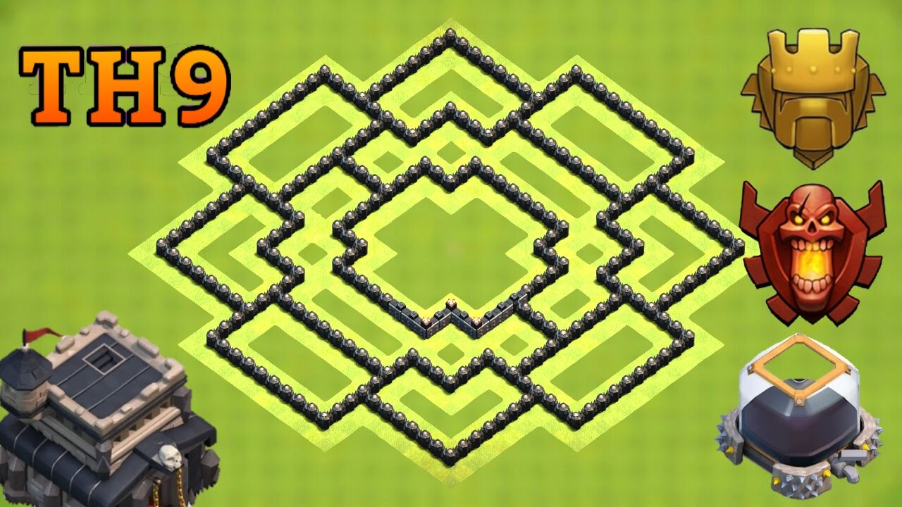 Town Hall 9 (Th9) Trophy Base 2017 | Clash Of Clans