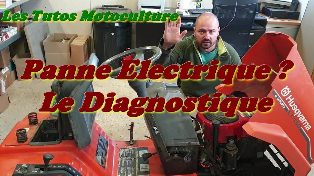 Tracteur tondeuse : Recherche panne électrique