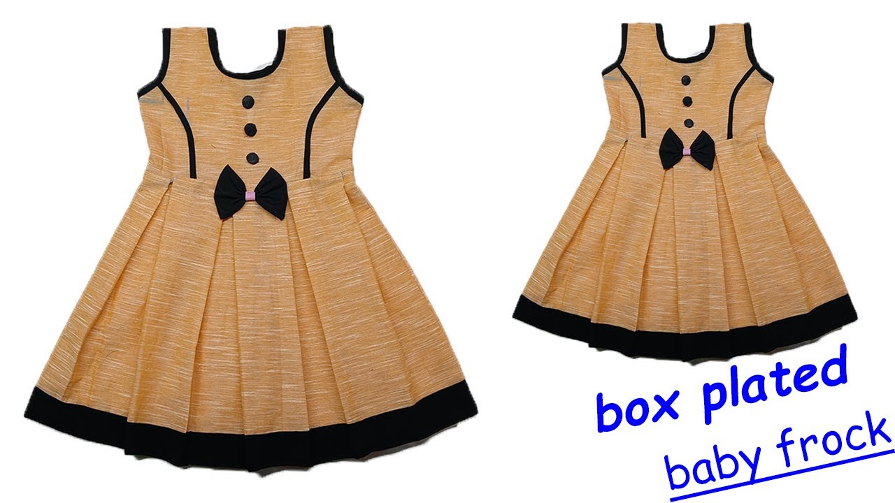 Very easy box pleated baby frock cutting and stitching/ Baby frock cutting and stitching