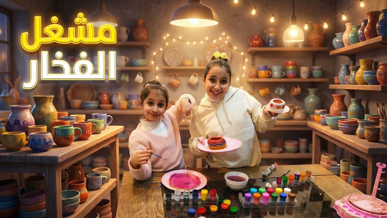 حولنا بيتنا ل مشغل فخار ، وعملنا كاسات وصحون من الفخار ،،😱❤️