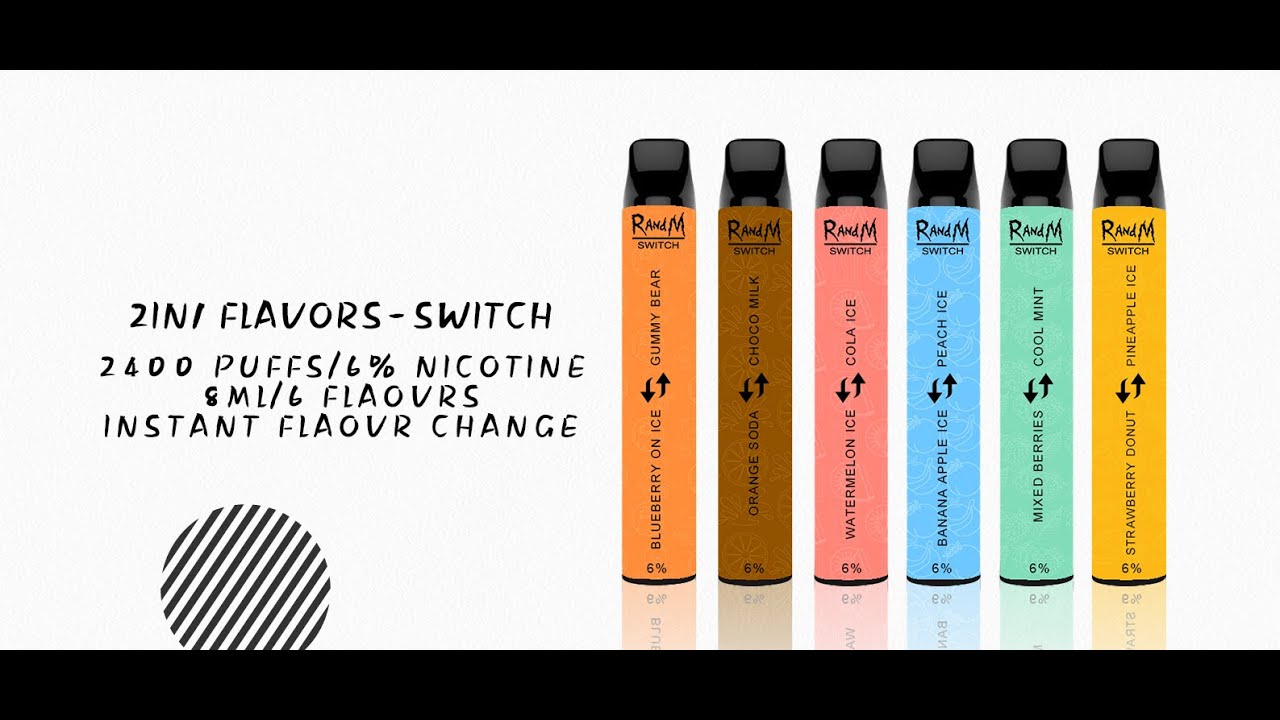 RandM Switch 2in1 Two Flavors Disposable Vape Pod Device