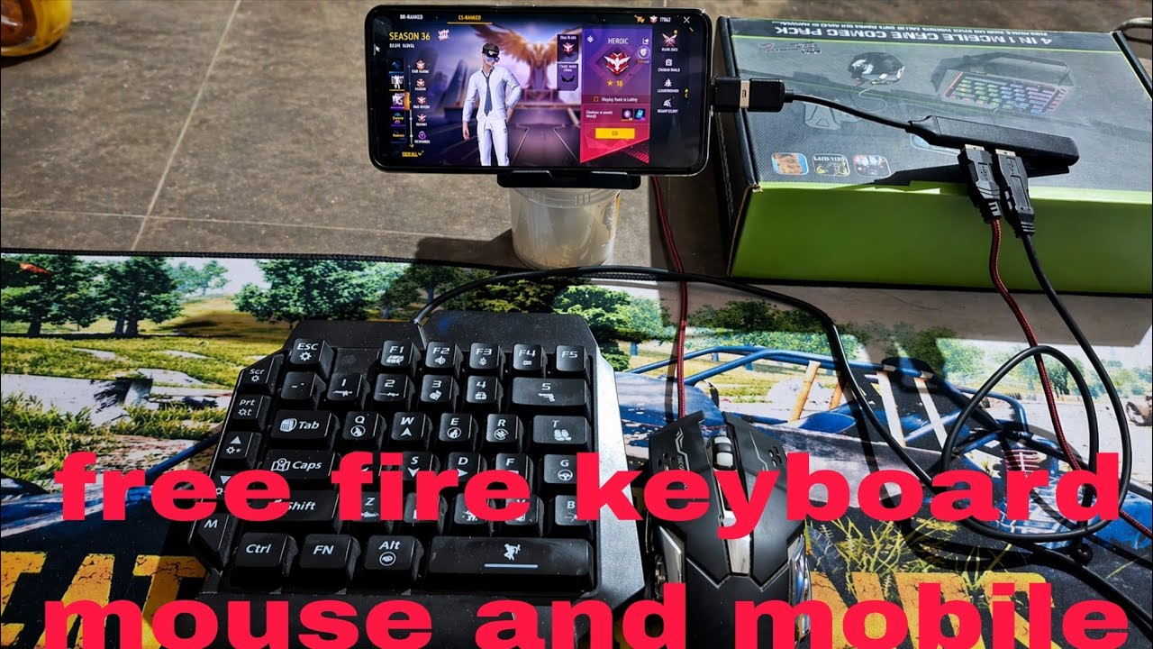 🤩 Best Keyboard & Mouse FF Mobile gaming setup 📲🖱️⌨️| whitegaming45 |