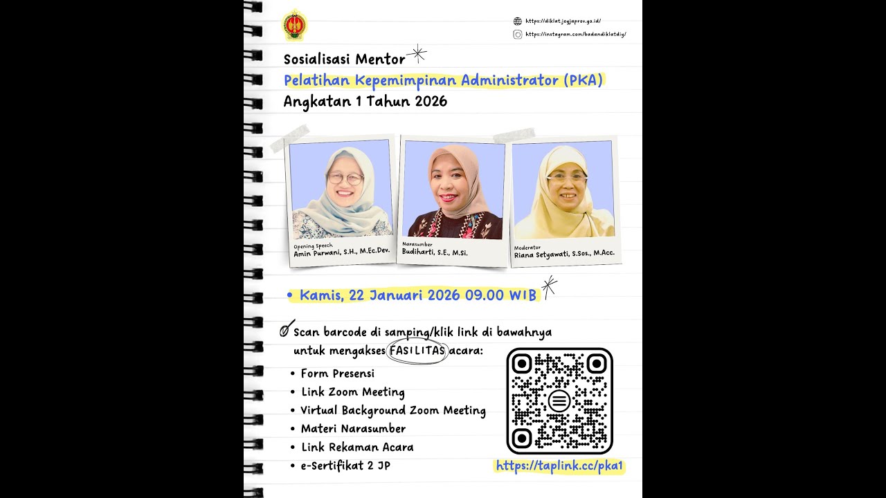 SOSIALISASI MENTOR PKA PEMDA DIY Angkatan 1 Tahun 2026
