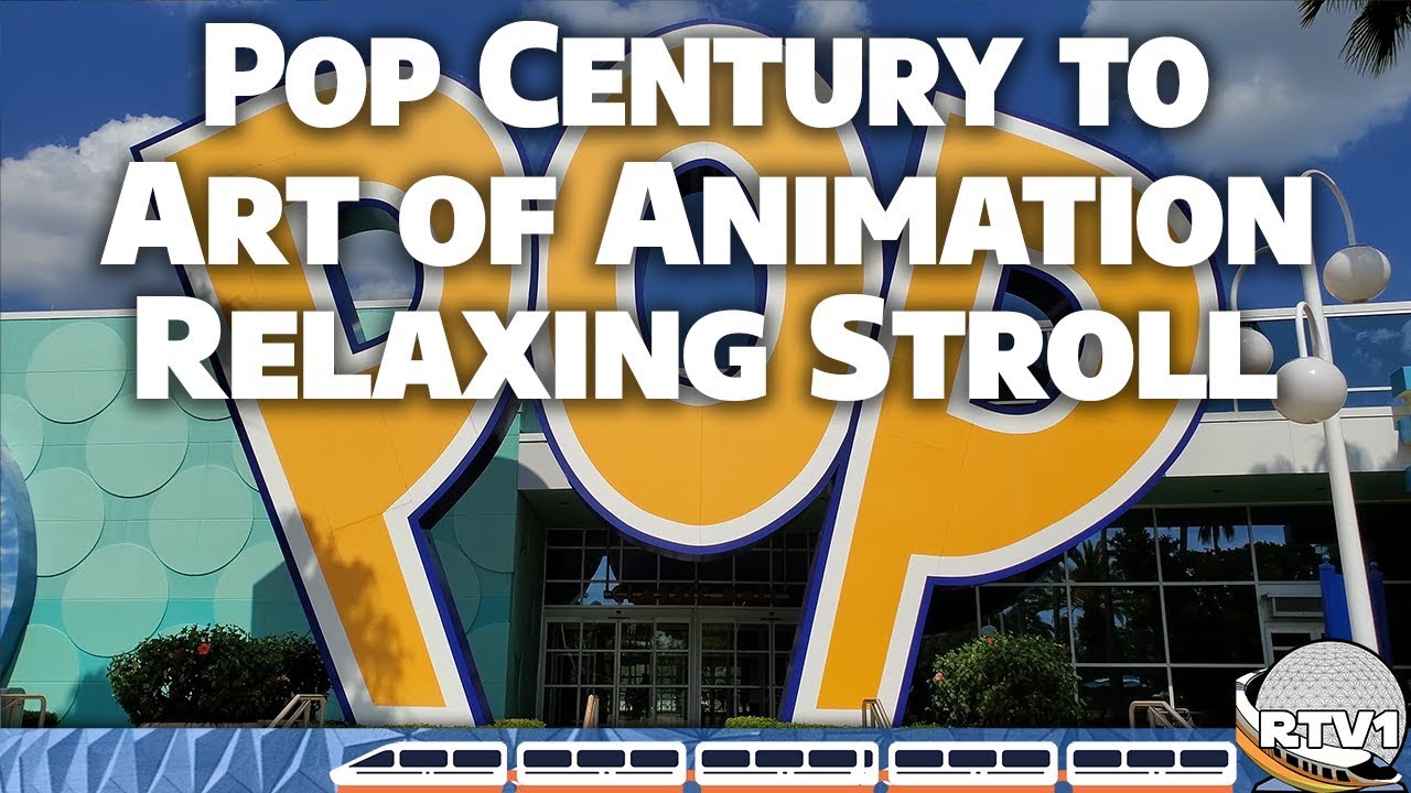 Disney's Pop Century Resort to Art of Animation Resort - Relaxing Stroll in 4K 60fps