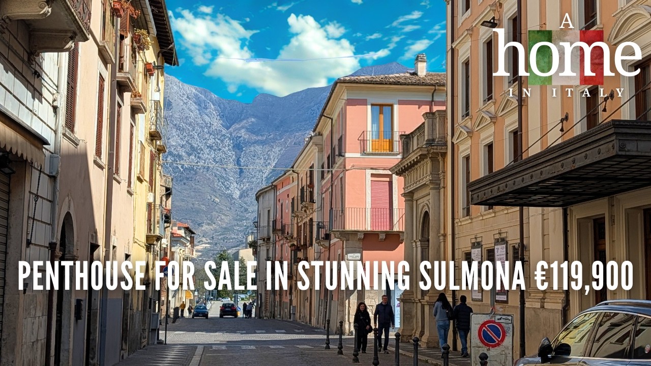 Penthouse in stunning Sulmona. Fantastic central location in this beautiful town in Abruzzo, Italy.