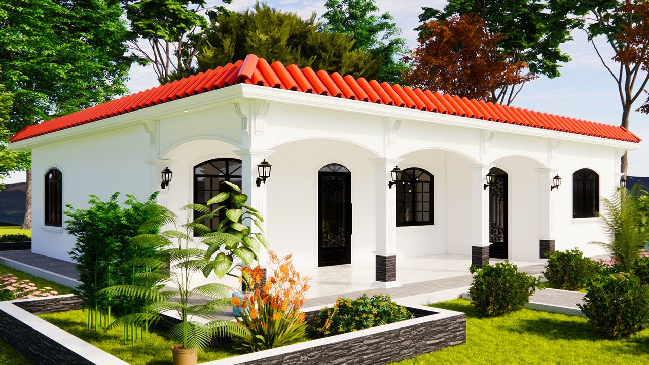 ⚪✅🌵Diseño de Casa 11 x 13 Metros | Como construir una casa estilo guatemalteco?/ Recorrido Virtual