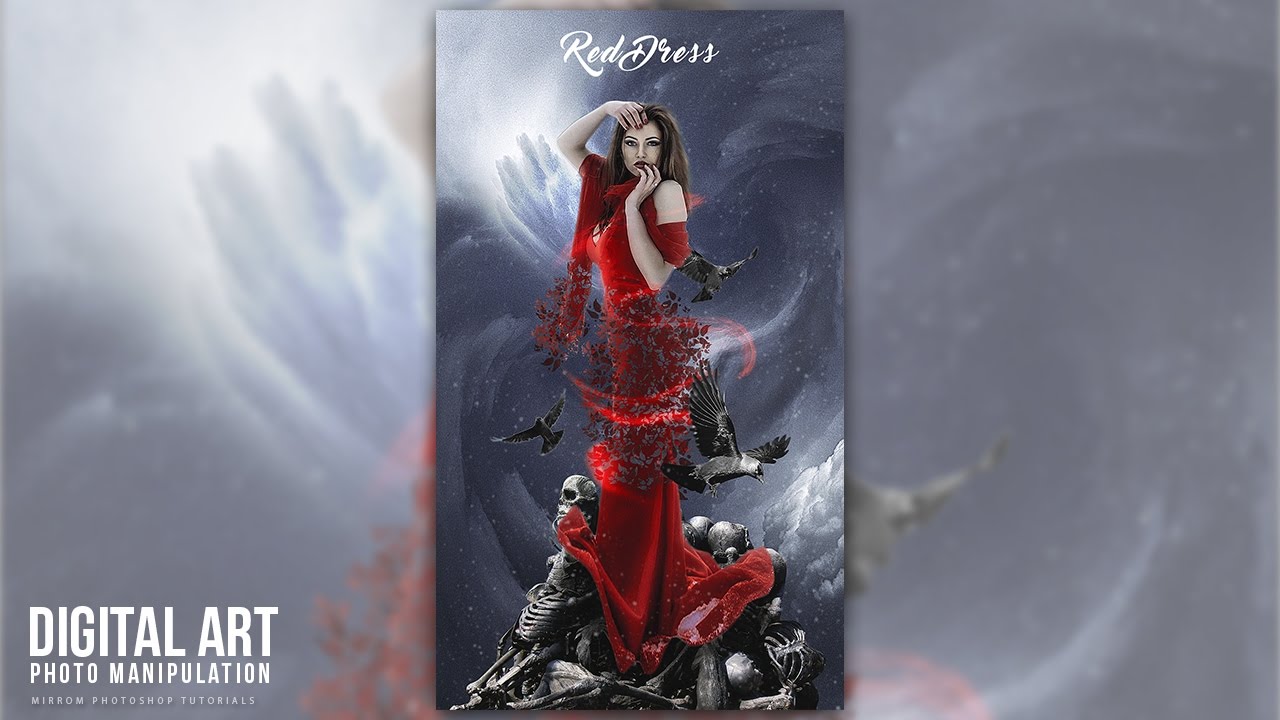 Create a Red Dress Concept Art Photo Manipulation In Photoshop