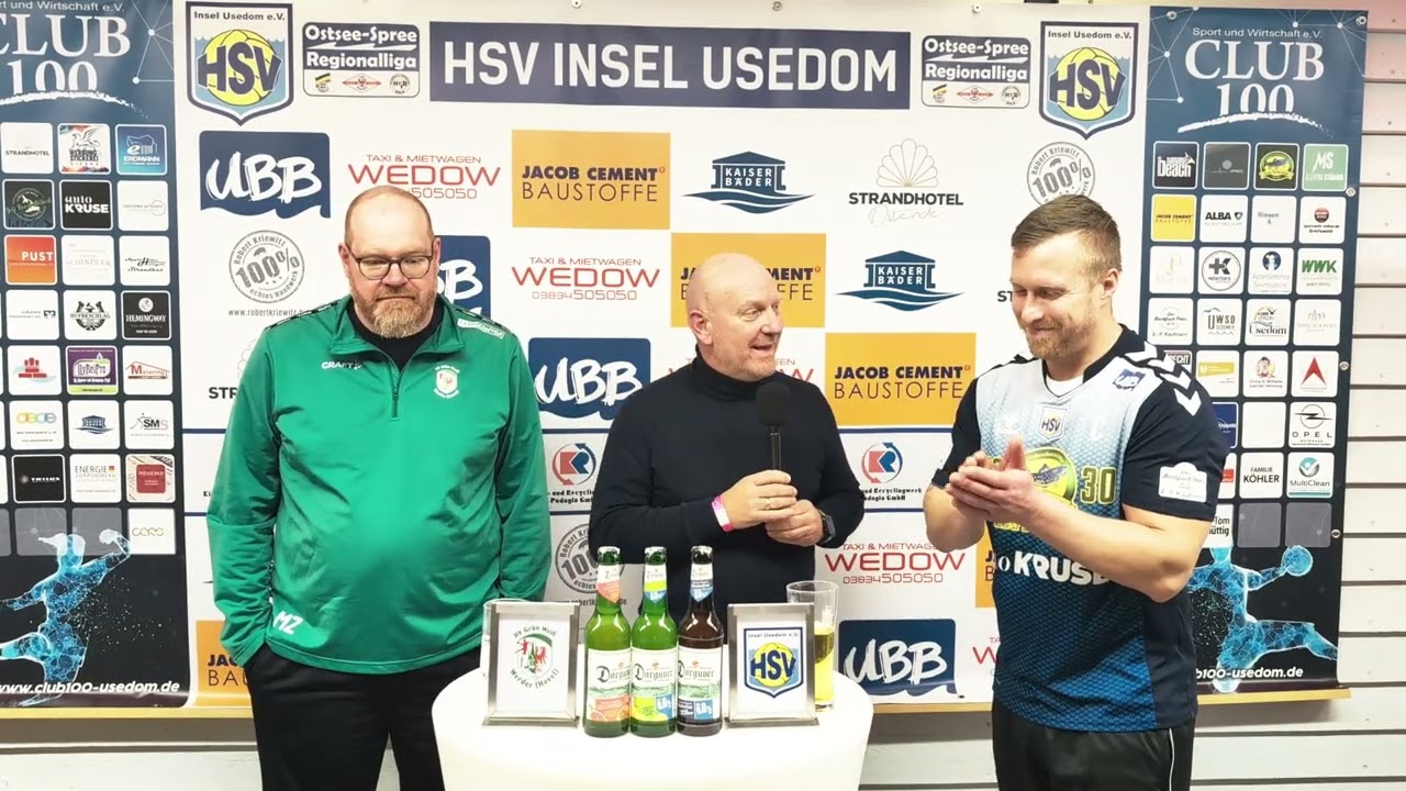 Pressekonferenz vom Spiel HSV Insel Usedom gegen HV GW Werder