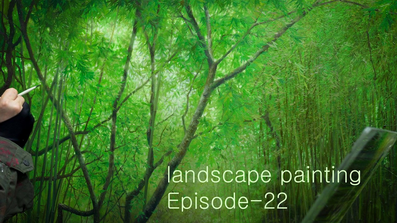 풍경화(대나무숲이 있는 곳) - landscape painting Episode-22