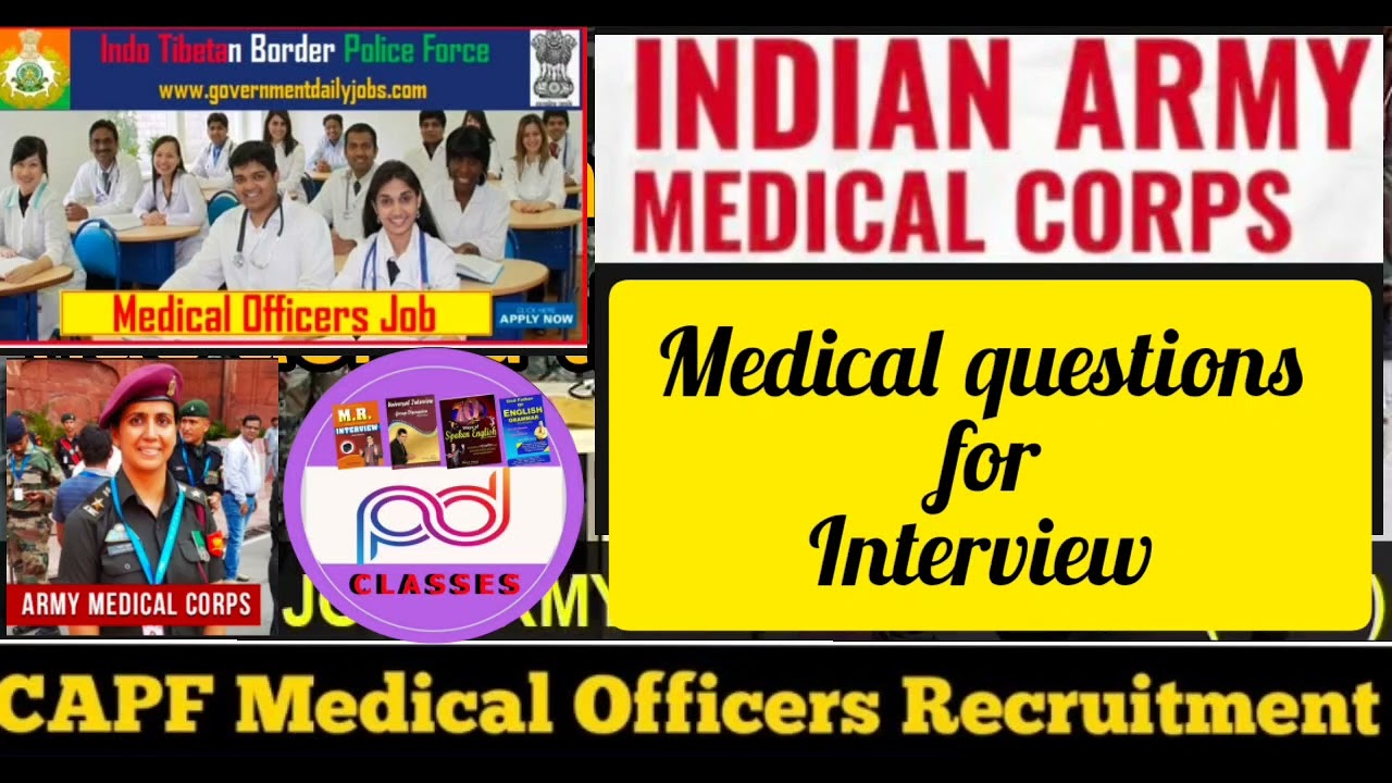 Important Medical Questions for #CAPF &  #AMC Doctor Interview | Army Doctor | PD Classes