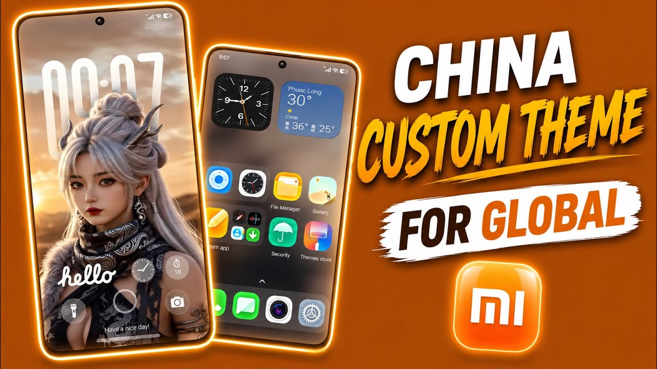 Китайская кастомная тема с красивым набором иконок для Xiaomi Global