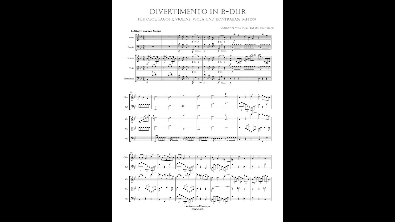 Michael Haydn – Divertimento in B-Dur (Quintett)