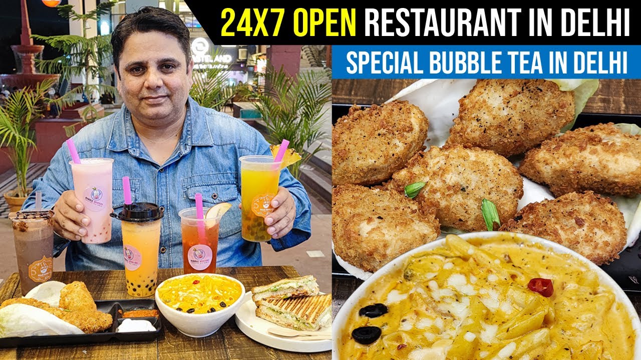 24x7 Open Restaurant in Delhi ! Bubble Tea in Delhi ! NSP Pitampura Street Food ! Delhi Street Food