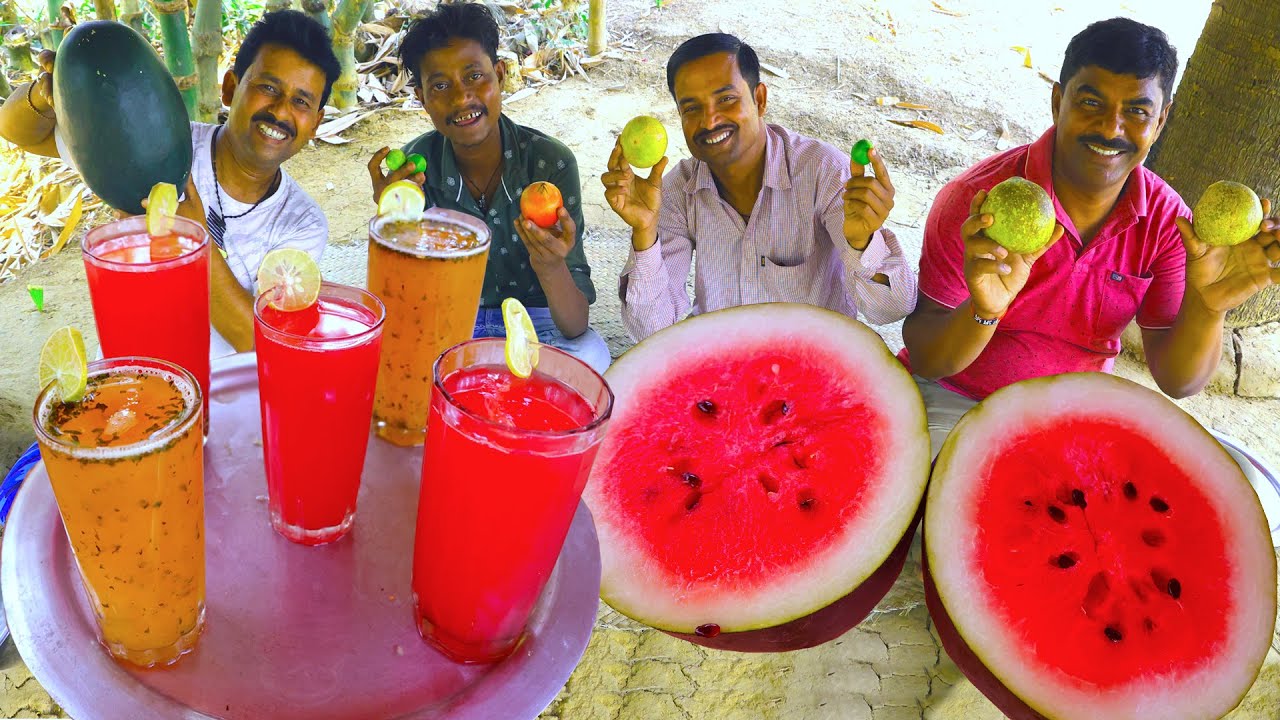 এই গরমে পেট ঠান্ডা রাখতে দুই ধরণের শরবত | Watermelon Juice & Bel Juice | Summer healthy drink