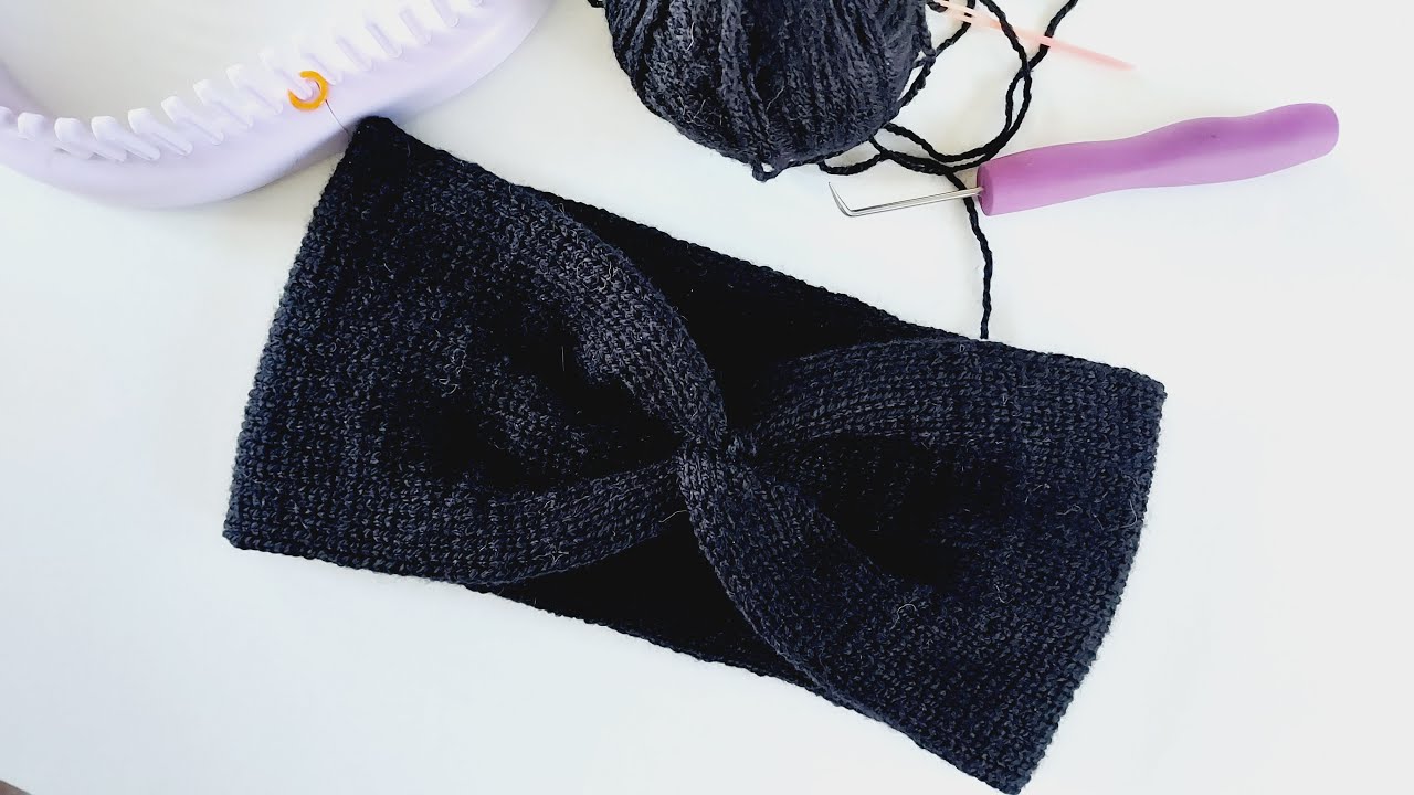 Réaliser un headband X closure au tricotin géant