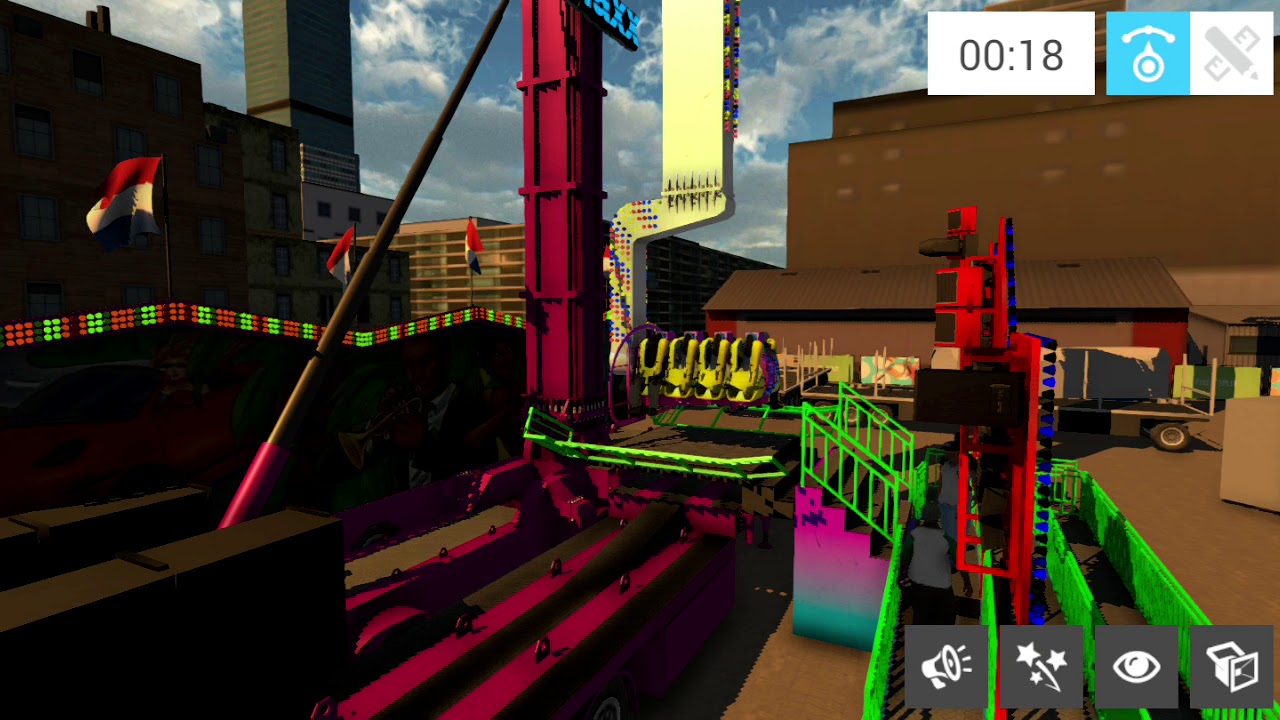 Funfair ride simulator booster maxx de voer