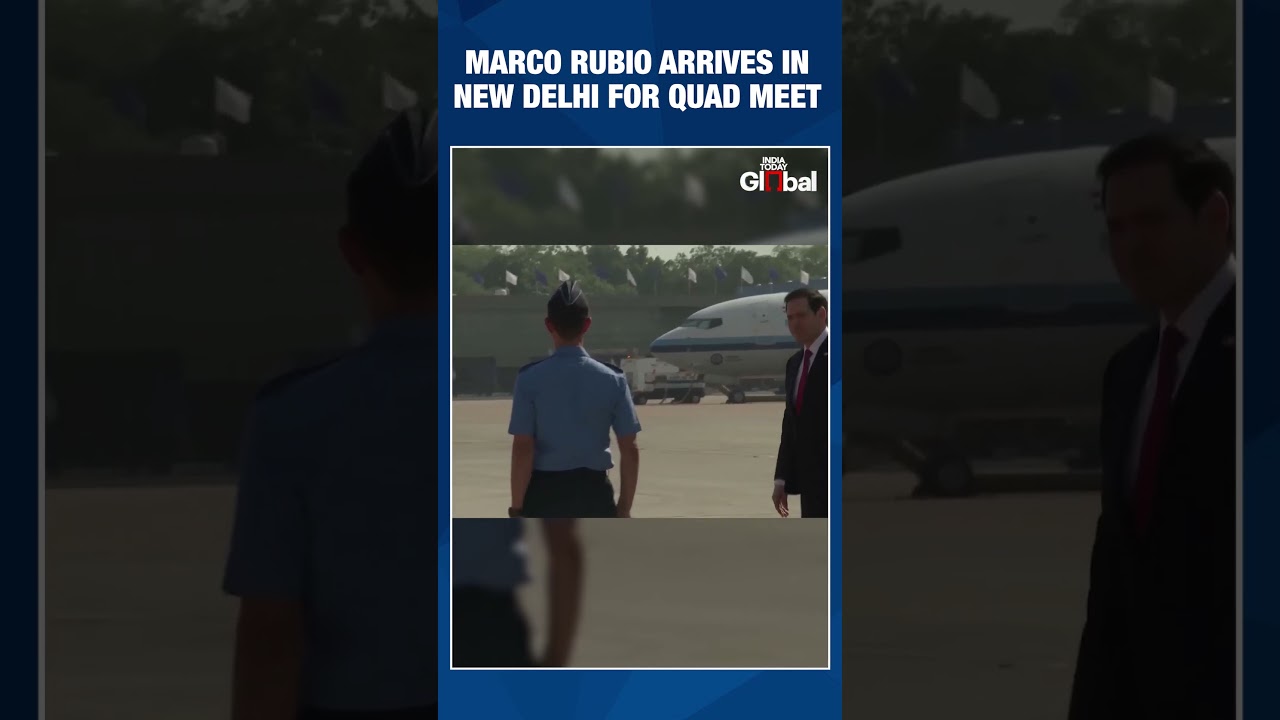 Marco Rubio Lands In Delhi For Indo-Pacific Quad Foreign Ministers Meeting