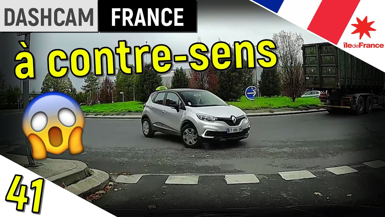 DASHCAM FRANCE 41 - à contre-sens dans le rond-point - DAILY OBSERVATION COMPILATION