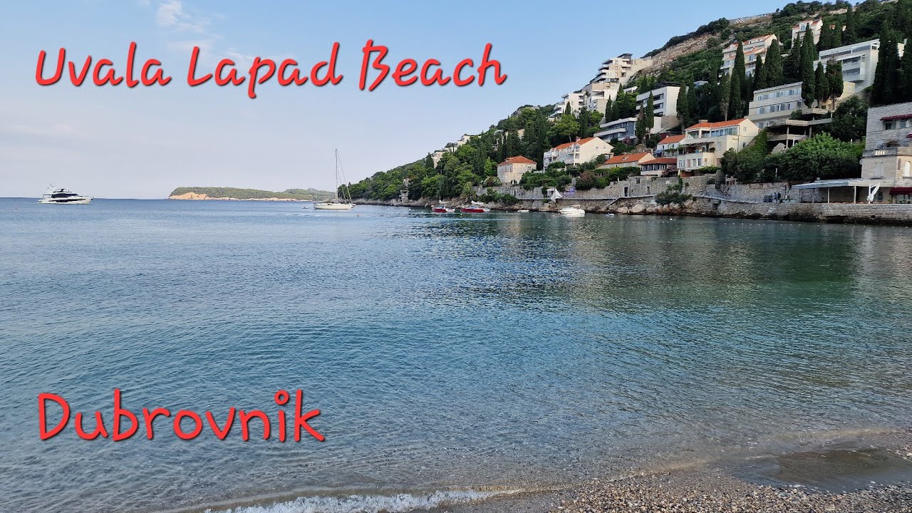 Uvala Lapad Beach Dubrovnik 2023 Dron Video 4K