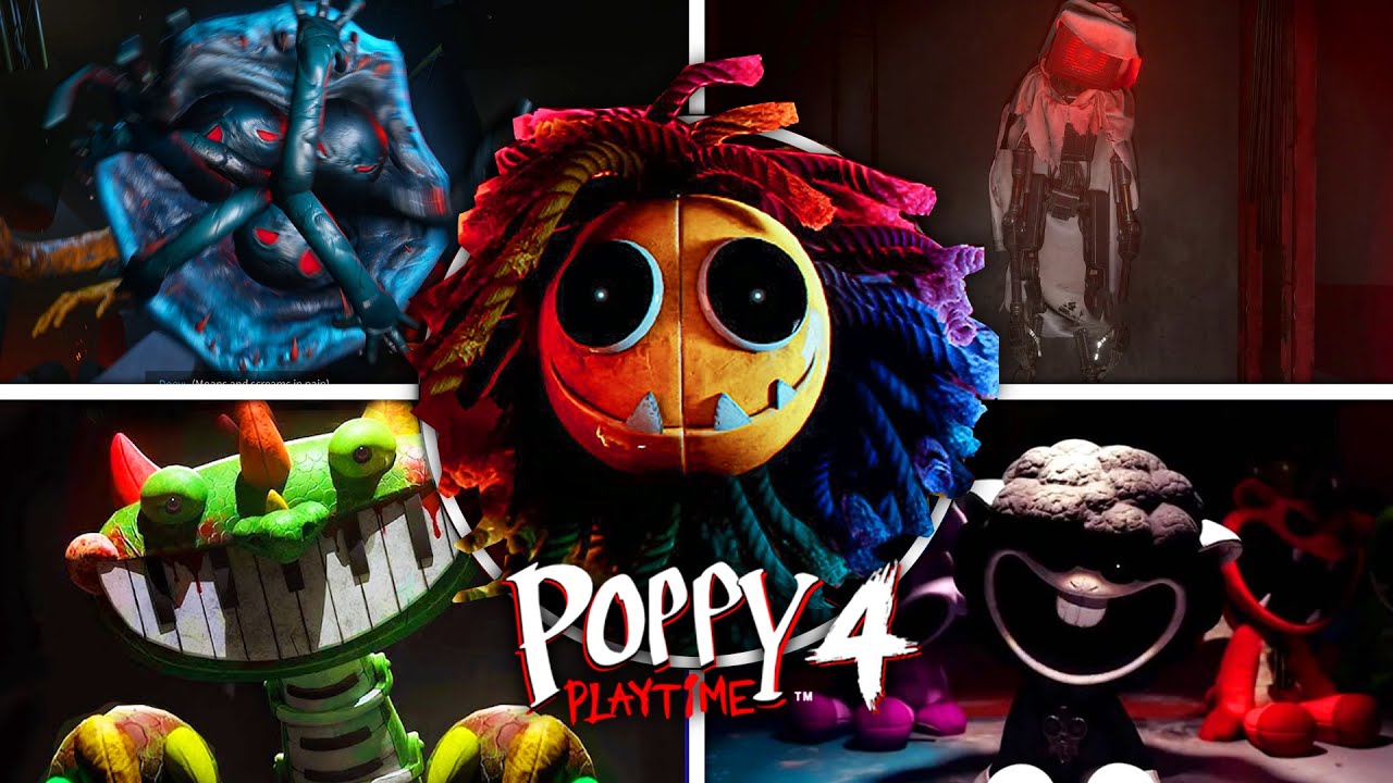 Poppy Playtime: Chapter 4 - ALL BOSSES & JUMPSCARES (Showcase)