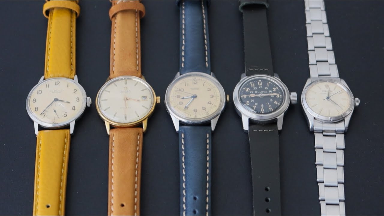 The Spectrum of Vintage Watches from Rolex, Omega, Universal Genève, Girard Perregaux, Bulova